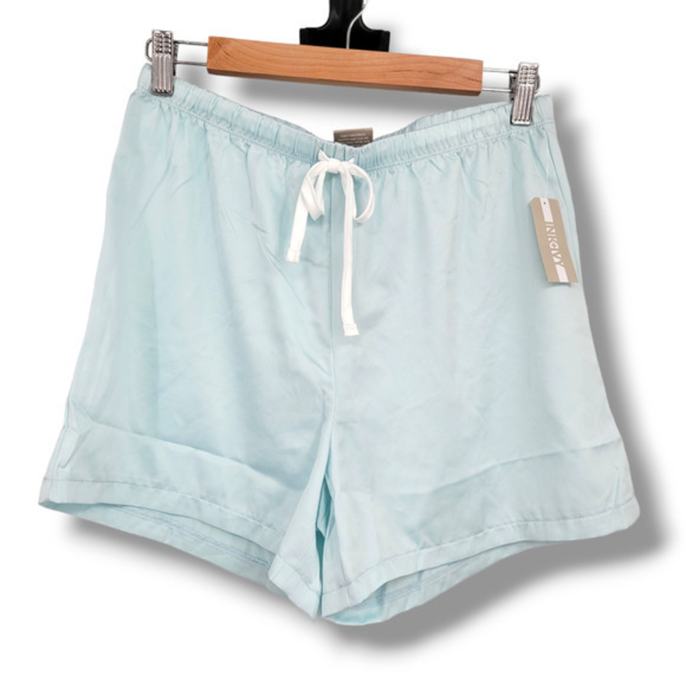 NEW Ink +‎ Ivy Women's Satin Pajama Shorts Pale Blue Size Small
